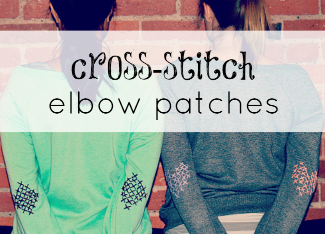 cross-stitch elbow patches