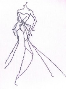 cross stitch fashion sketch 3