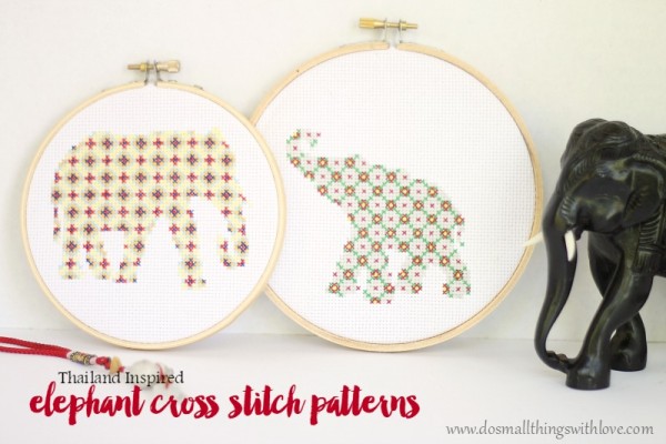 Thailand-inspired-elephant-cross-stitch-patterns