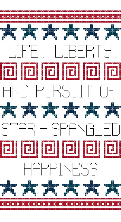 star spangled happiness cross sitthc chart