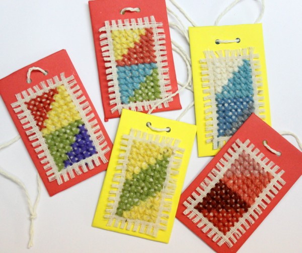 cross stitch luggage tags