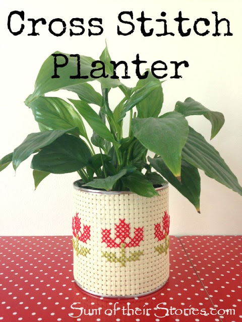 Stitch up a cross stitch planter.