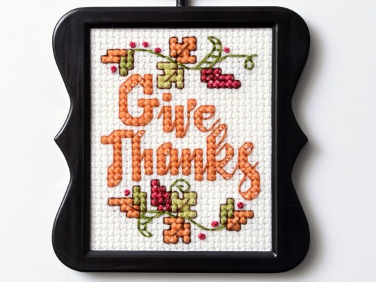 Give thanks free cross stitch chart