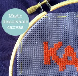 Tips for using soluble canvas for cross stitch.