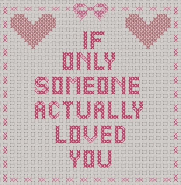 anti-valentine cross stitch pattern