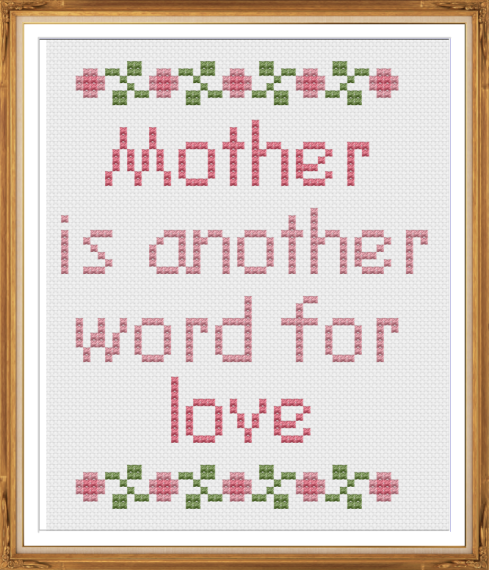 mother's day cross stitch