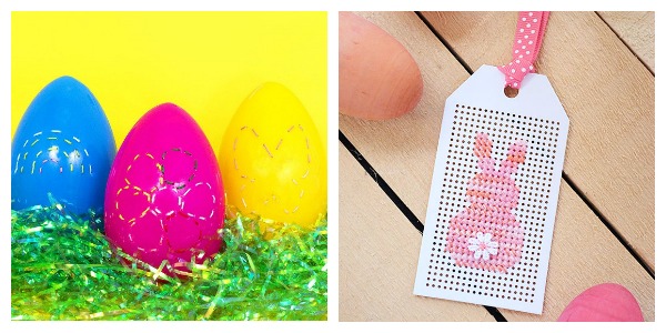 Quick Easter embroidery and cross stitch projects.