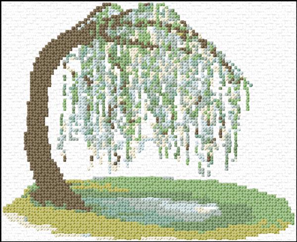 willow tree cross stitch pattern