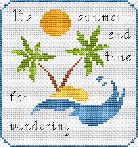 summer island cross stitch