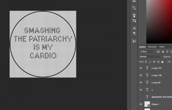 how to design cross stitch charts in photoshop