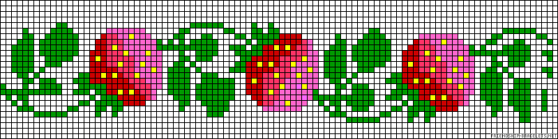 strawberry cross stitch border