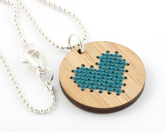 check out this kit to make your own cross stitch jewelry