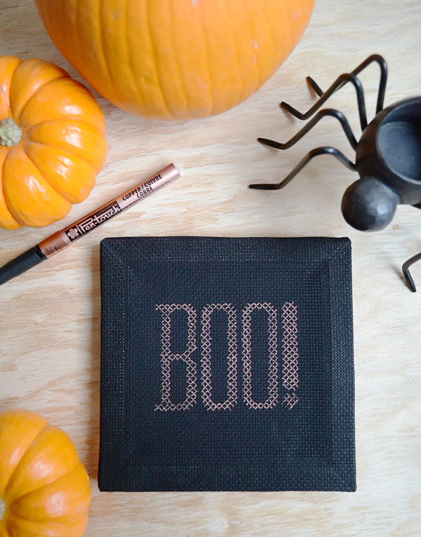 stitch a halloween boo with or without thread