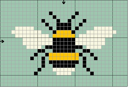 bee cross stitch chart