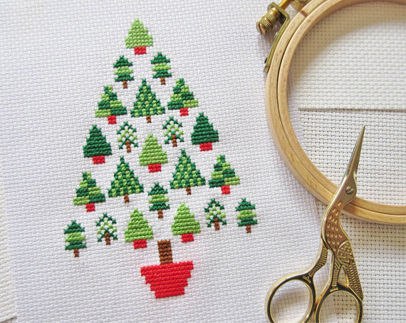 christmas tree tree cross stitch