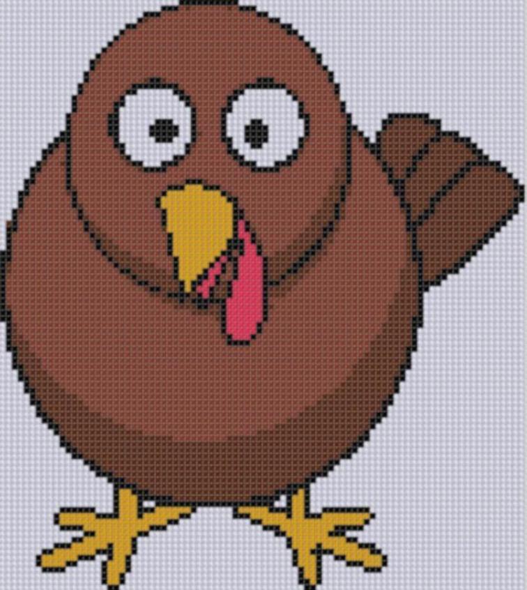 turkey cross stitch pattern