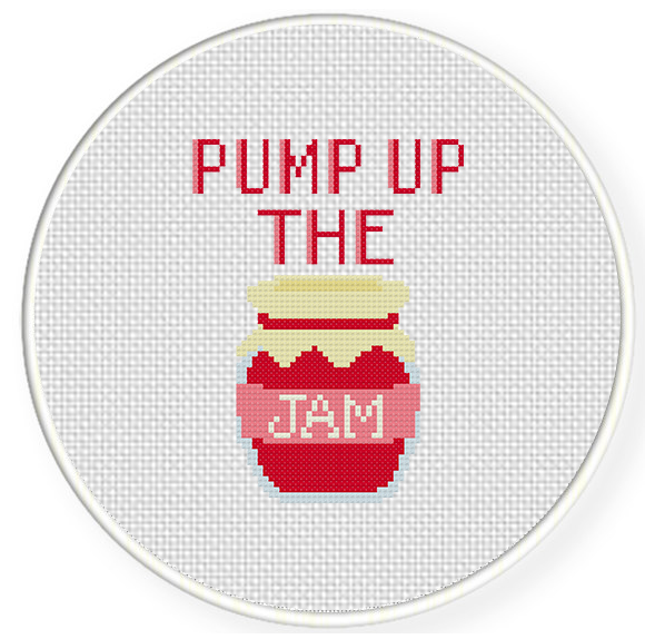 pump up the jam cross stitch