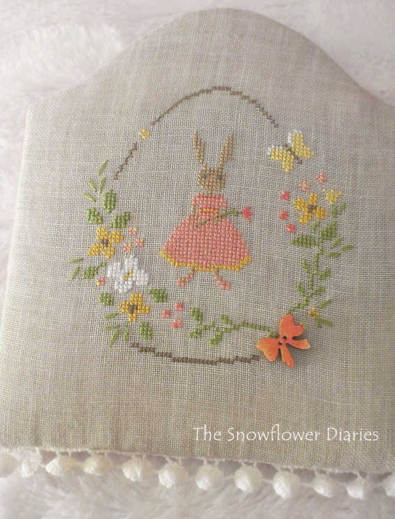 bunny spring cross stitch pattern