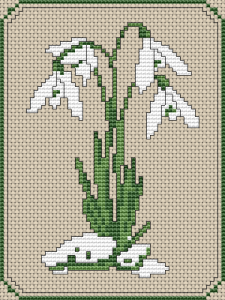 snowdrop cross stitch pattern