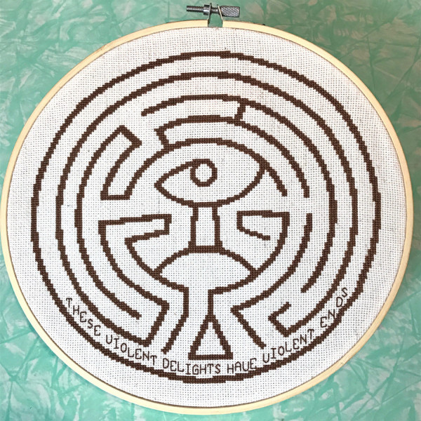 westworld maze cross stitch pattern