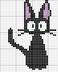 jiji cat cross stitch pattern