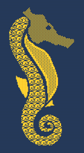 seahorse cross stitch pattern