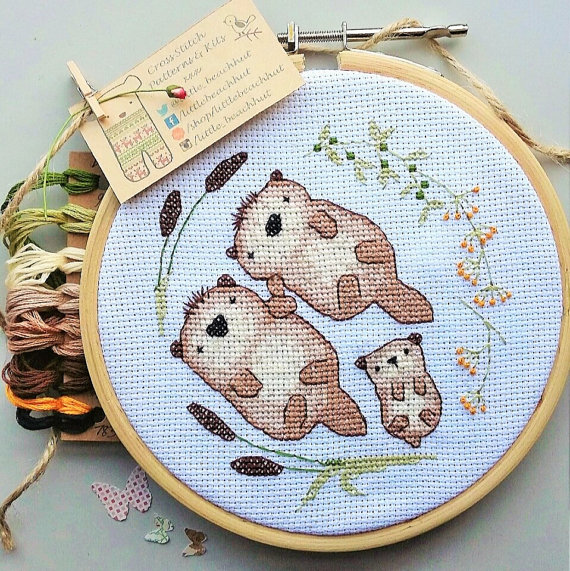 otter cross stitch 