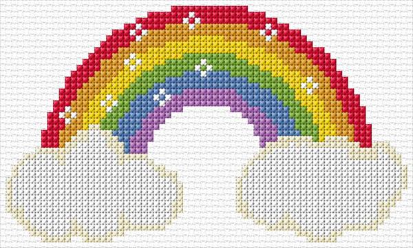 Stitch a Sunny Rainbow for a Kid's Room or Whatever – Cross-Stitch