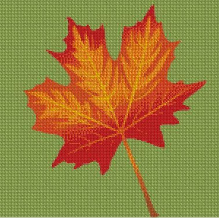 maple leaf cross stitch pattern