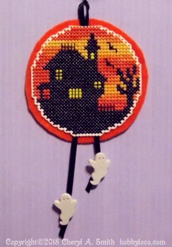 spooky old house cross stitch