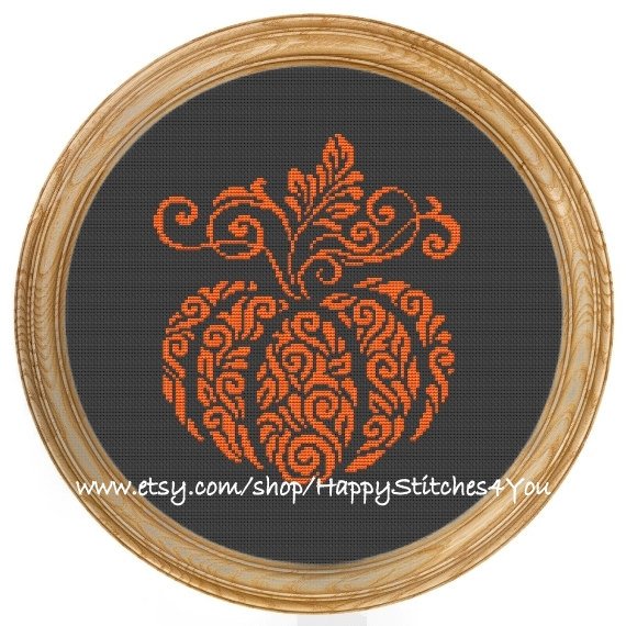 pumpkin cross stitch