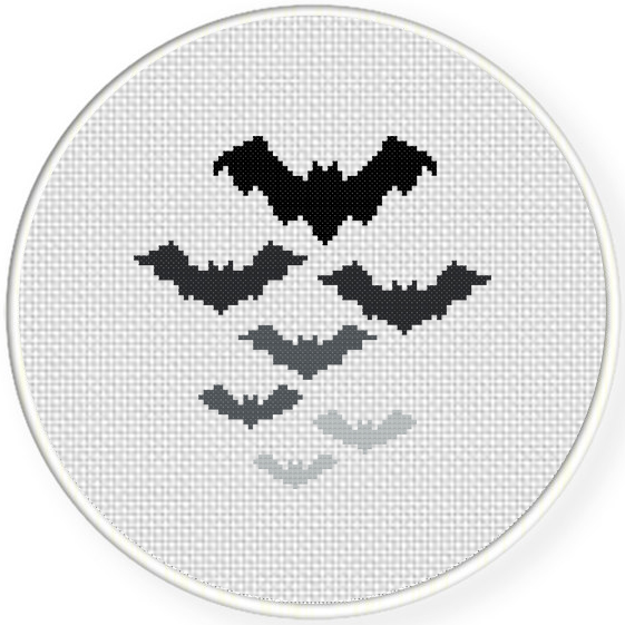 bat cross stitch pattern