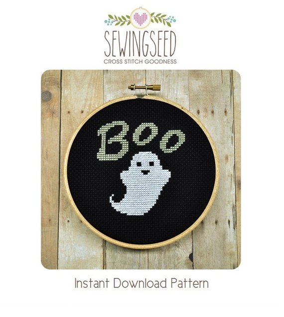 ghost cross stitch pattern