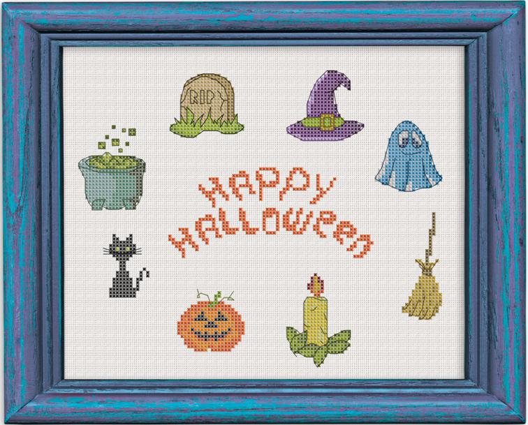 halloween icon cross stitch