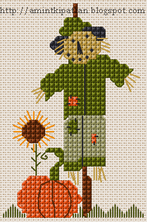 scarecrow cross stitch pattern