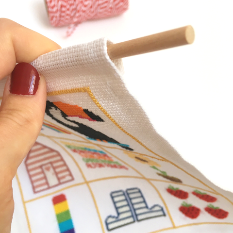 how to make a cross-stitch banner