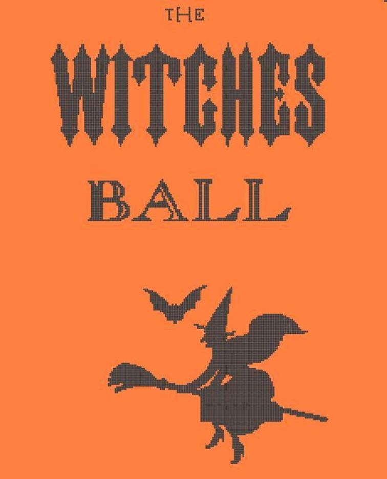 halloween witch cross stitch