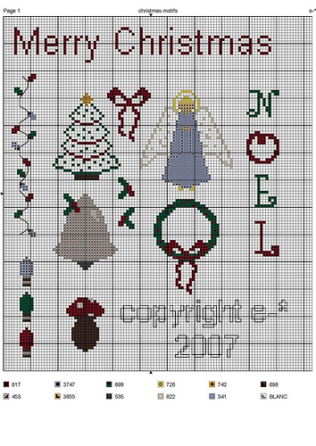 mini christmas cross stitch