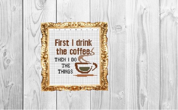 coffee cross stitch pattern