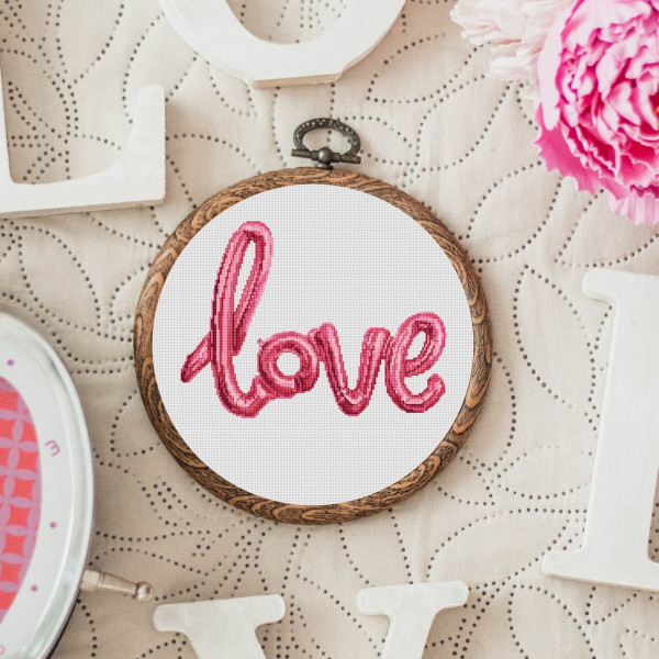 love balloon cross stitch