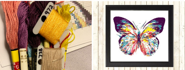 butterfly cross stitch kit