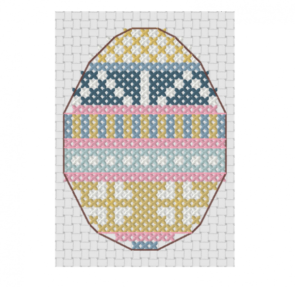 easter egg sampler cross stitch