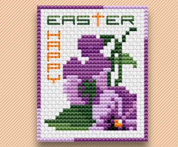 happy easter cross stitch