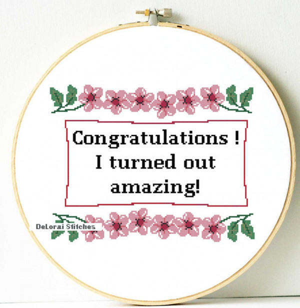 mothers day cross stitch thank you