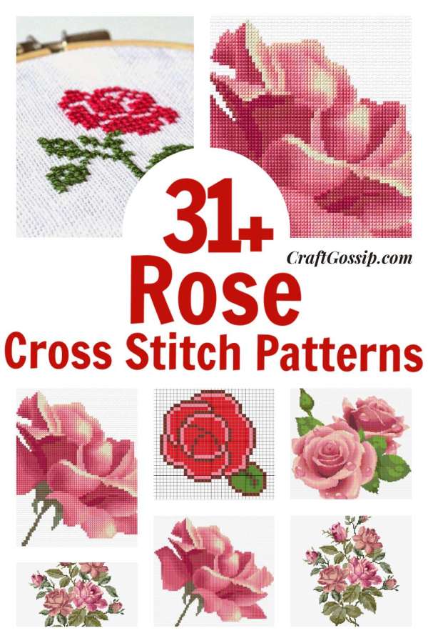 31 Traditional Rose Cross Stitch Patterns – Cross-Stitch