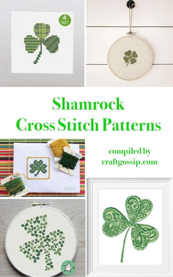 Shamrock Cross Stitch Patterns – Craft Gossip